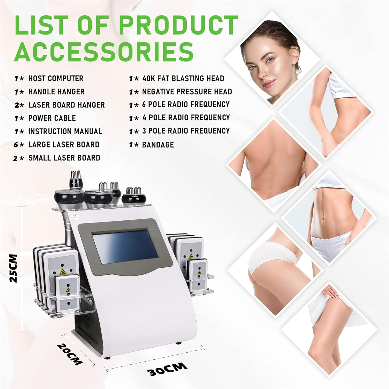 40K Cellulite Removal Machine, 6 in 1 Body Sculpting Machine, Multifunction Skin Care Beauty Machine for Beauty Salon, Spa, Home Use image number 4