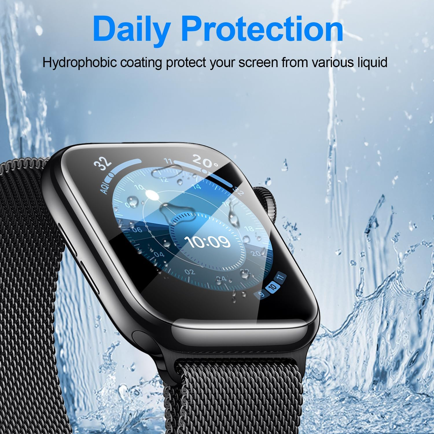 T Tersely [8 Pack] Screen Protector for Apple Watch Series 11/10 42Mm,Self-Healing Flexible Full Coverage TPU Film, Anti-Scratch HD Clear image number 1