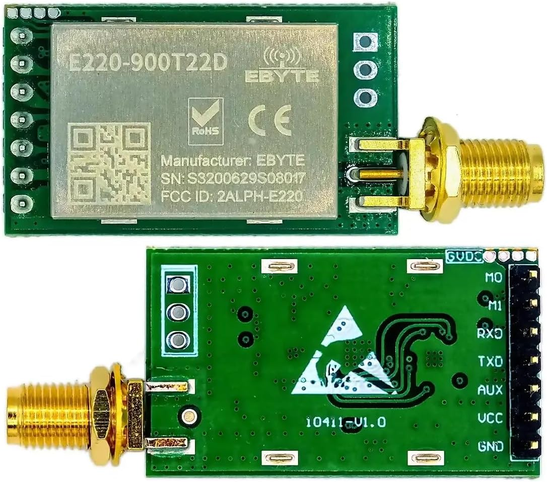 Futech LLCC68 Lora Module, 22Dbm, 850-930Mhz, Ebyte E220-900T22D, UART, SMA, Serial Module Lorawan Transceiver with Antenna image number 3