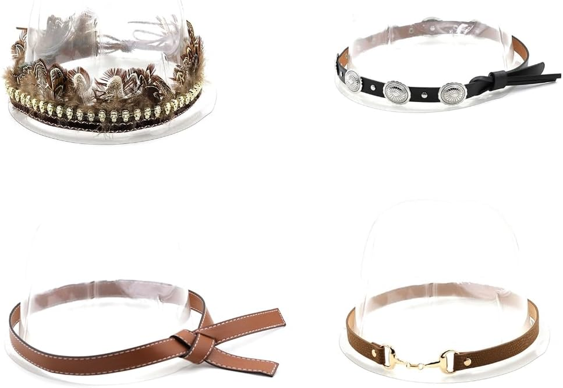 Zaviftie Western Hat Band for Fedora Hat Bands Cowboy Hat Bands Leather Hat Bands for Men Western Hat Belt Bands Straw Hat Bands (6, ONE SIZE) image number 4