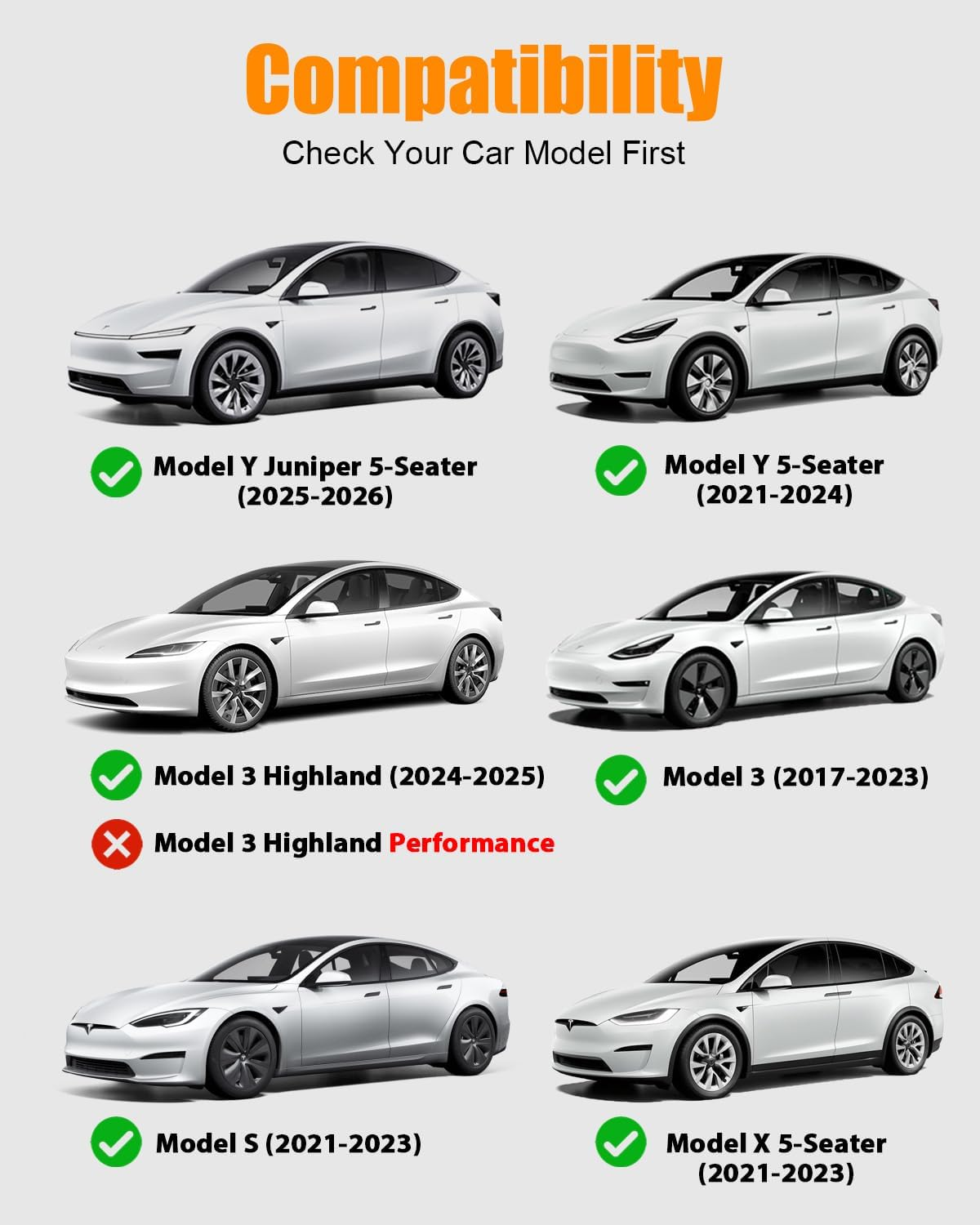 EVANDCAR Tesla Model 3/Y/S Leather Seat Back Protector, Wear-Resistant Car Kick Mats with Organizer Pocket, Set of 2 - Black image number 2