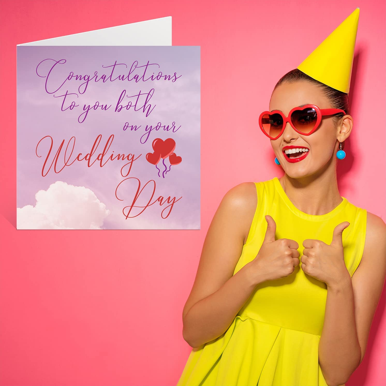 Wedding Cards for Bride and Groom - Congratulations to You Both Wedding Day - Happy Wedding Day Cards, Congrats Well Done Just Married Card, 145Mm X 145Mm Marriage Wedding Greeting Cards for Couples image number 3