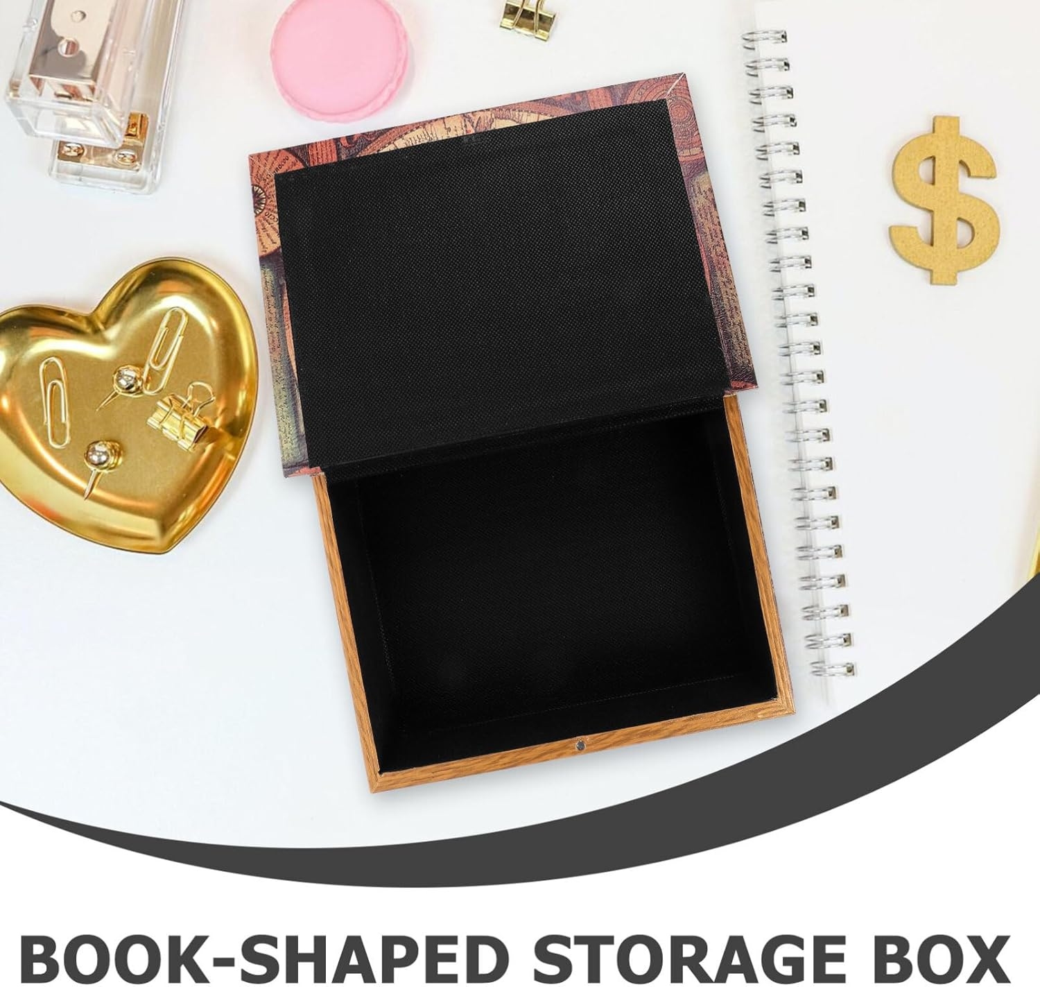 ABOOFAN Decorative Book Boxes Fake Book for Coffee Table Bookshelf Home Decoration Vintage Book Storage Box Trinket Keepsake Storage Boxes image number 6