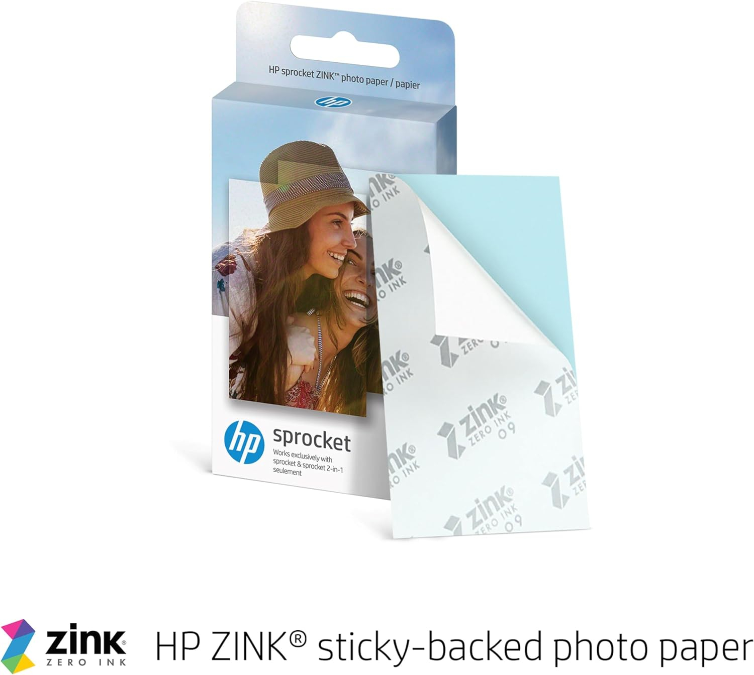 HP Sprocket 2 X 3 Inch Instant Printer for Smartphones - Portable, Wireless Colour Printer - Zinc Photo Paper with Adhesive Backing - Prints from Compatible Ios & Android Devices via Bluetooth App -