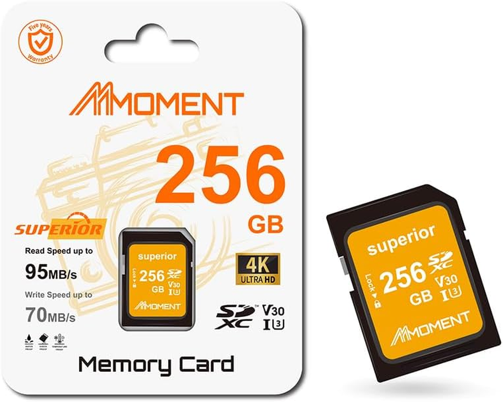 MMOMENT SD Card, 256 GB Memory Card, Supports 4K Videos, Digital Cameras/Slr/V30/Class 10/UHS-I/U3 (Up to 95 Mb/S Read) image number 4
