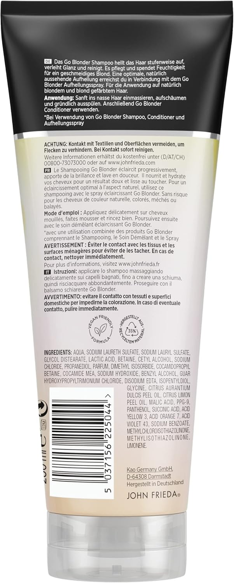John Frieda Sheer Blonde Go Blonder Shampoo, 250 Ml, Pack of 2 image number 2