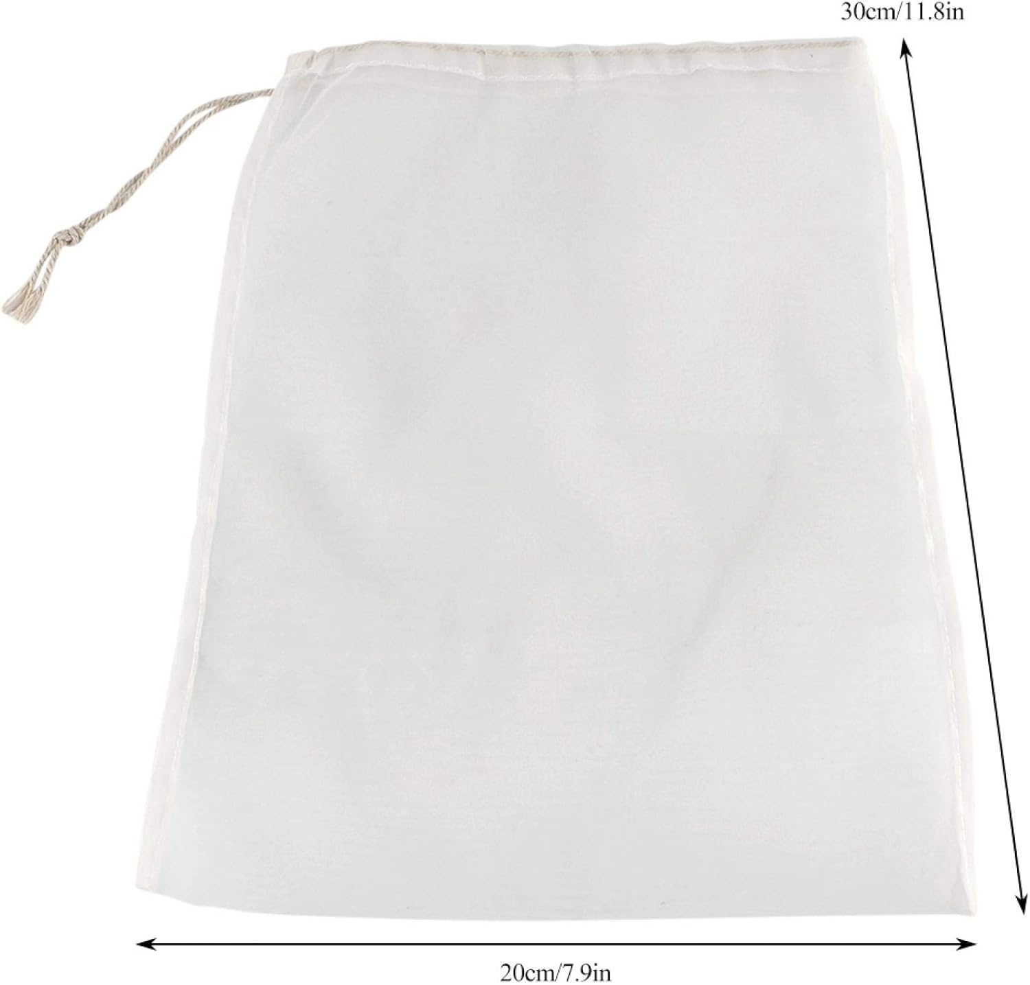 100 Mesh Wine Filter Bag, Reuseable Home Brew Beer Making, Used in Fermentation, Jam and Jam Making, Kefir and Wine Making(20X30Cm) image number 1