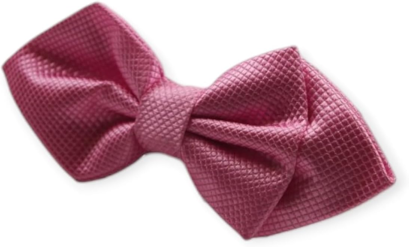 Mens Baby Pink Diamond Shaped Checkered Bow Tie