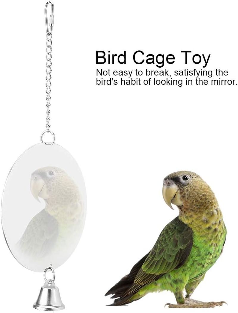 Bird Hanging Mirror Stainless Steel Bird Mirror, Mirror, Bird for Bird Mirror(Hanging Chain (186G)) image number 2
