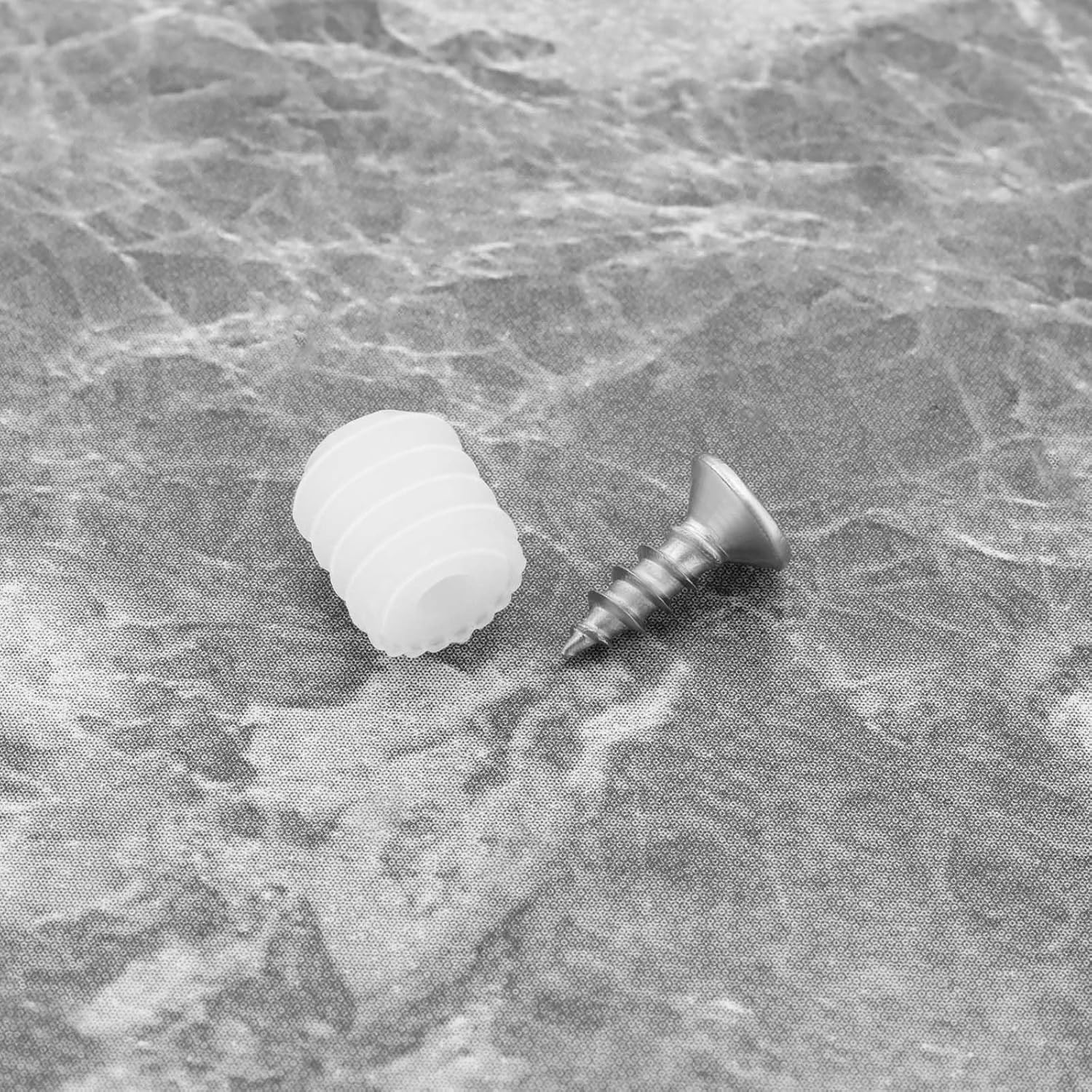 VGOL 50 Sets Plastic Hinge Dowel Inserts Kits for Cabinet Furniture Repairing Compatible with Blum Hinges Plastic Dowel Iron Nickel Plated Screw image number 6