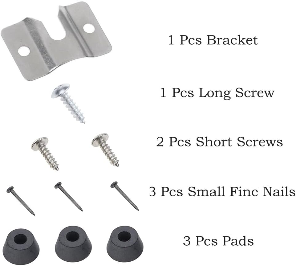 1 Set Dartboard Mounting Bracket Kit,Wall Mounting Kit with Hooks for Dartboard,Hanging Bracket Steel Dart Games, for Wall Closet Cushion Standard Dartboard image number 5