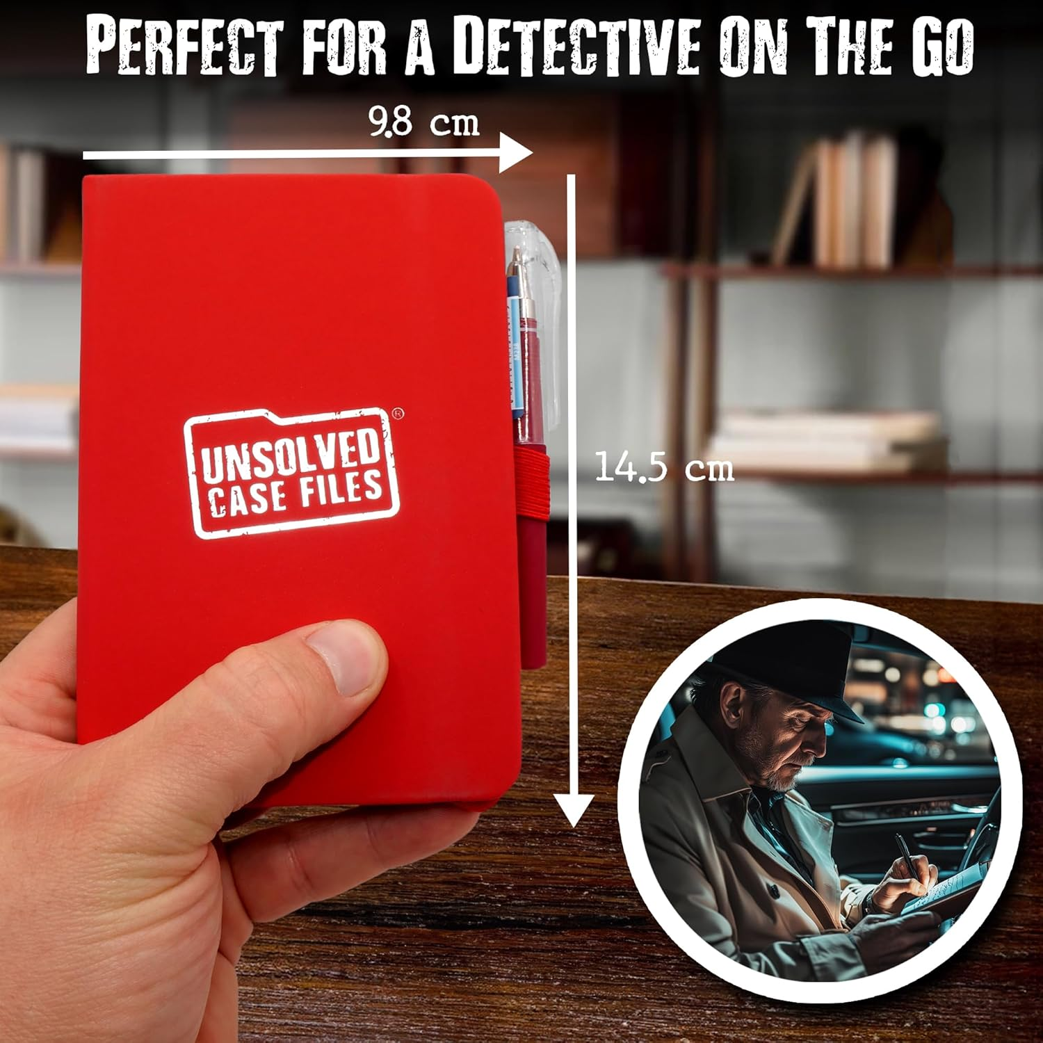 Unsolved Case Files Detective'S Notebook | 3 Pack of Pocket-Sized Blank Notebooks for Crime Fans | 3 to Solve - Black, Brown, Red Mini-Notebook | Portable Field Journal for Diary, Notes, Planner image number 3