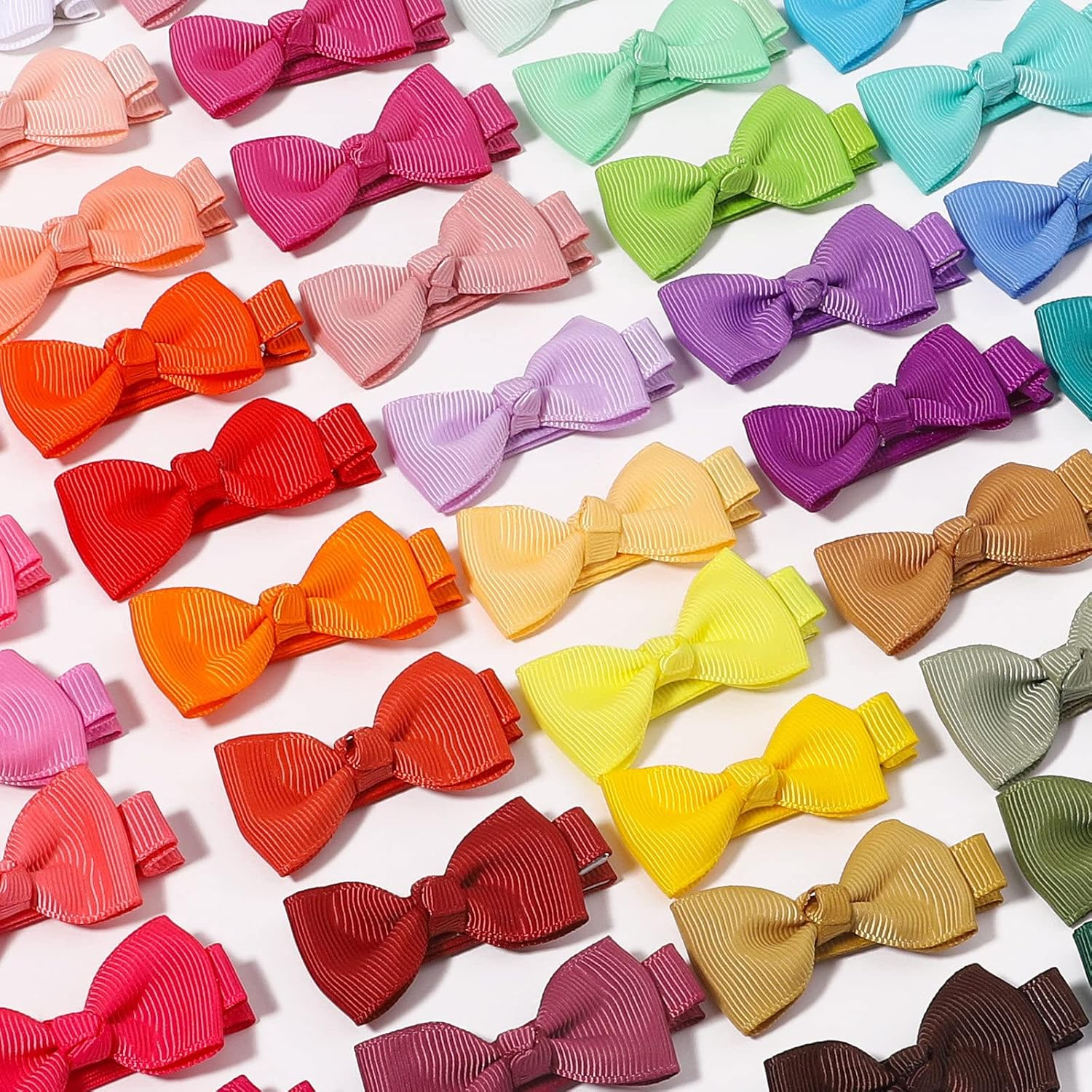 JOVALA 40Pcs Baby Girls Hair Bows Alligator Clips Grosgrain Ribbon 2'' Girls Bows Clips Barrettes Hair Accessories for Infants Baby Toddlers Kids Teens image number 2