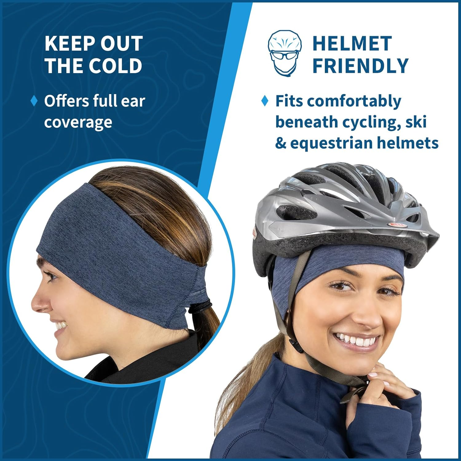 Trailheads Ponytail Headband - Adrenaline Series | Women&rsquo;S Running Headband with Reflective Accents image number 2