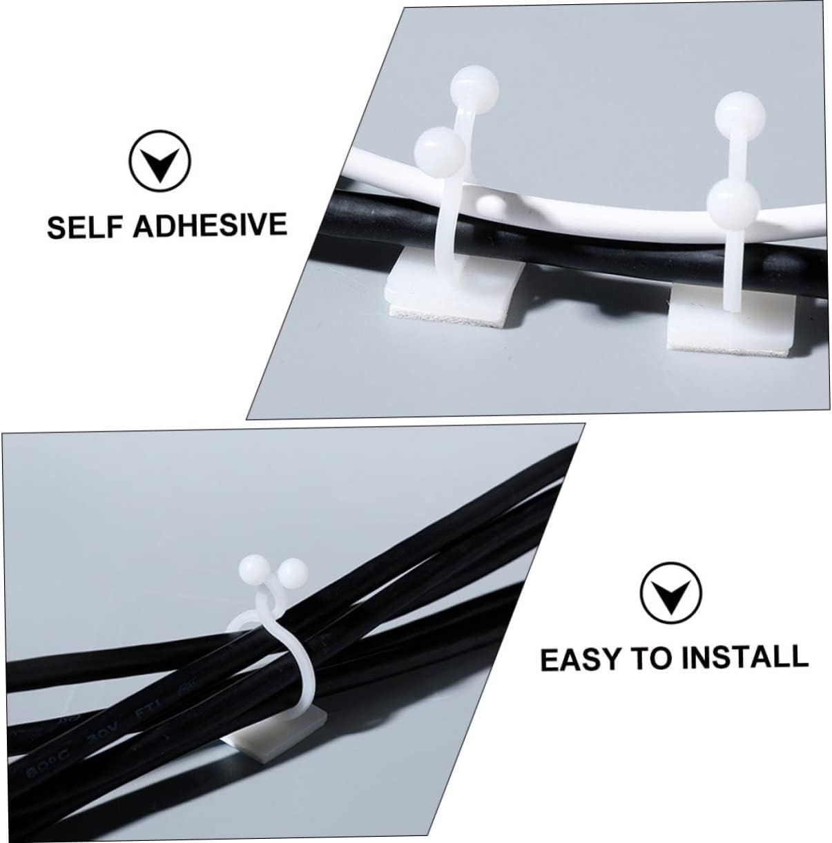 50Pcs Self-Adhesive Hooks Plant Wall Clips Indoor Plant Fixing Clips for Gardening image number 1