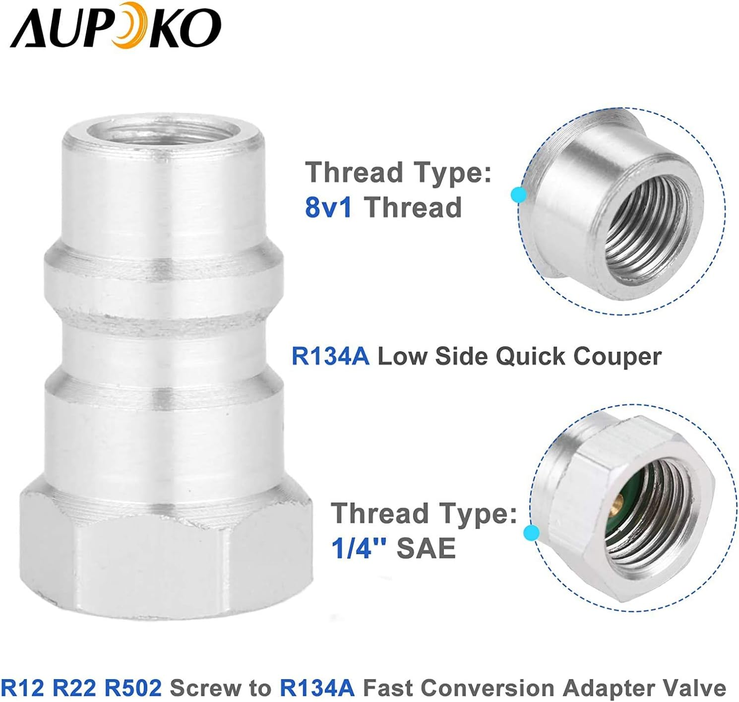 R1234YF to R134A Low Side Quick Coupler, R12 to R134A Hose Adapter Fitting Connector for Car Air-Conditioning AC Charging image number 2