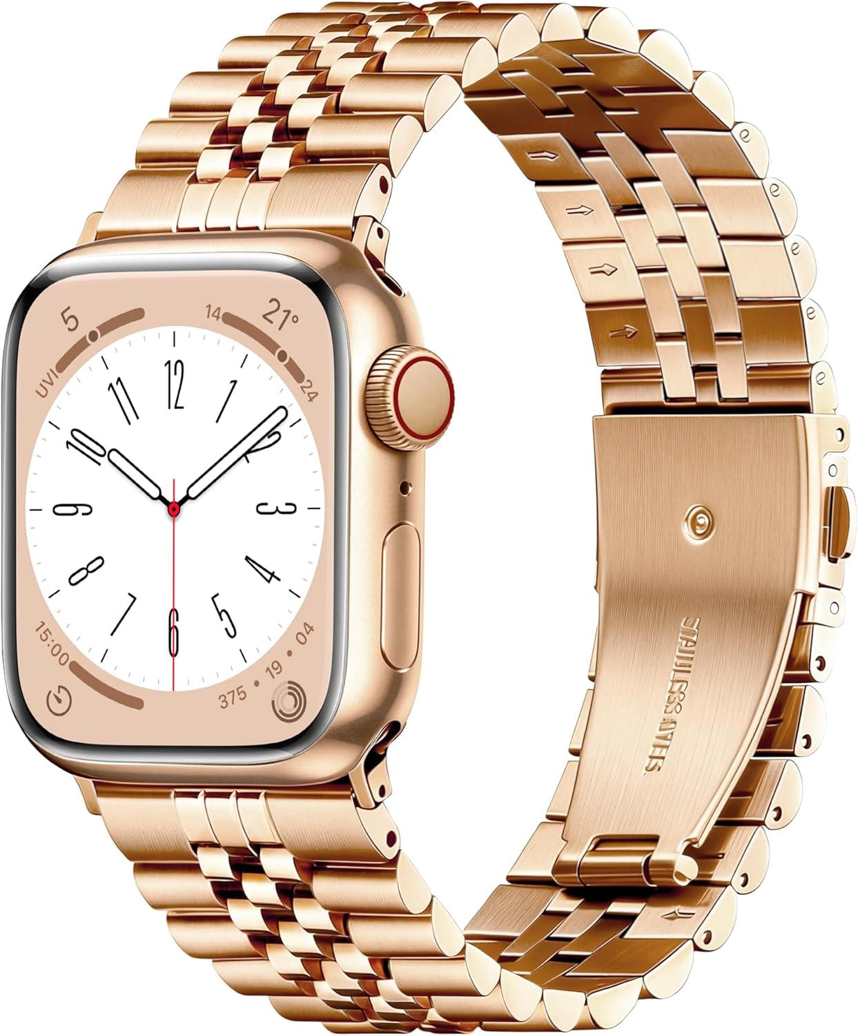 Vamyzji Compatible with Apple Watch Band 49Mm 46Mm 45Mm 44Mm 42Mm 40Mm 41Mm 38Mm, Metal Apple Watch Strap for Iwatch Ultra 3 2 1 Series 11 10 9 8 7 6 5 4 SE 3 2 1, Stainless Steel Bands for Women/Men image number 5