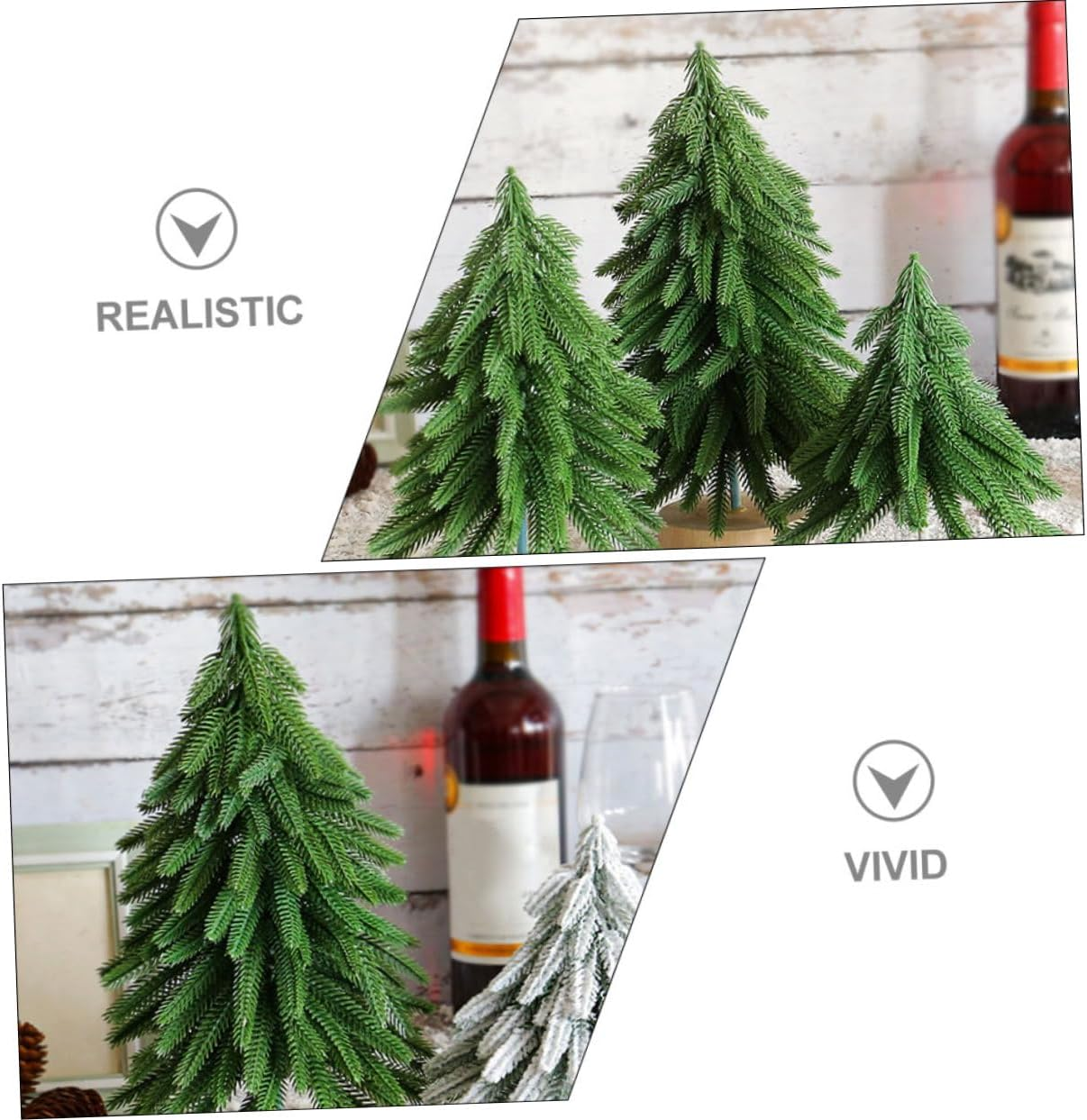 Mini Christmas Tree Decor Base Tabletop Artificial Xmas Tree for Home Office Christmas Scene Decor image number 6