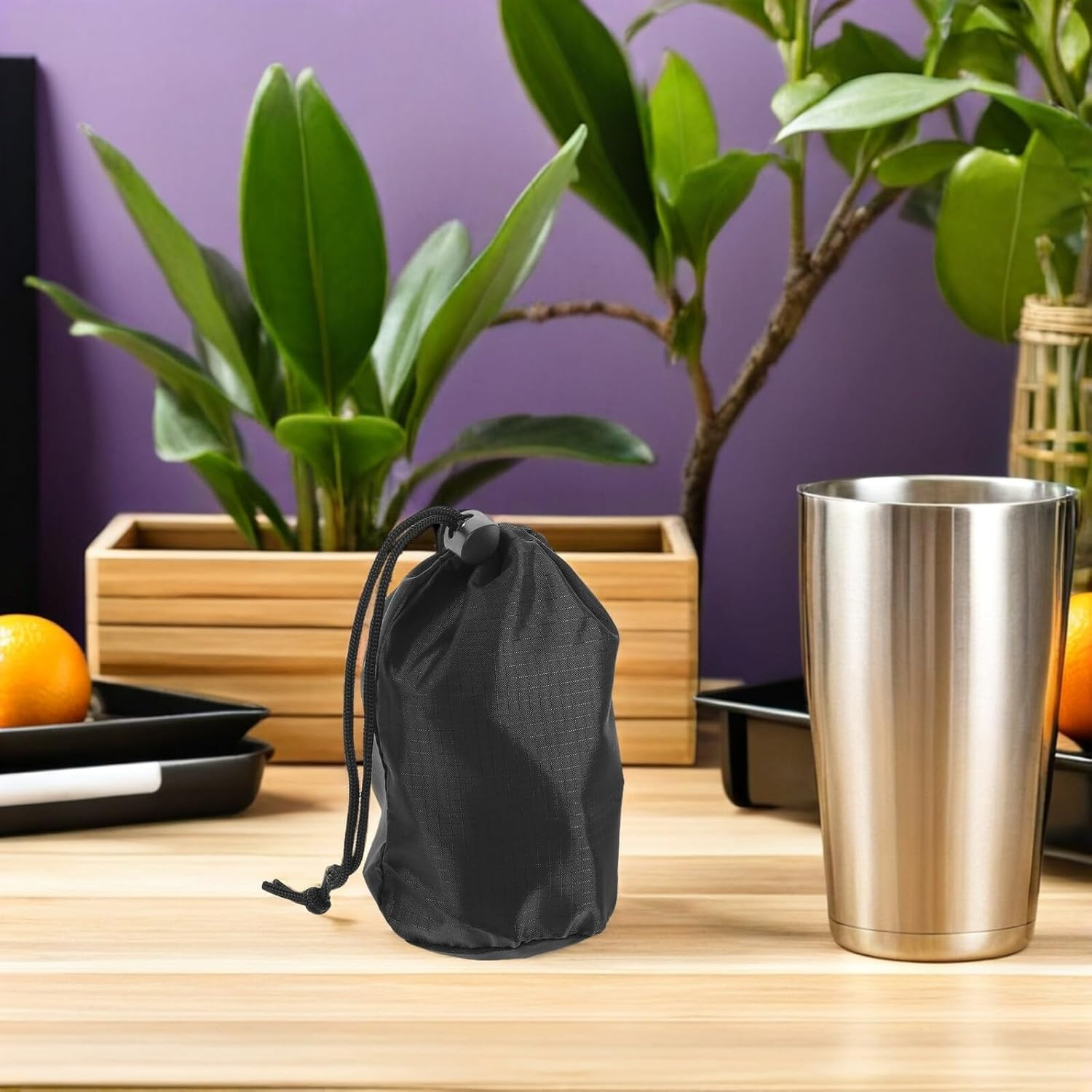 Baluue 2Pcs Raincoat Storage Bags Drawstring Organizer for Camping Hiking Travel Bike Poncho Gear image number 3