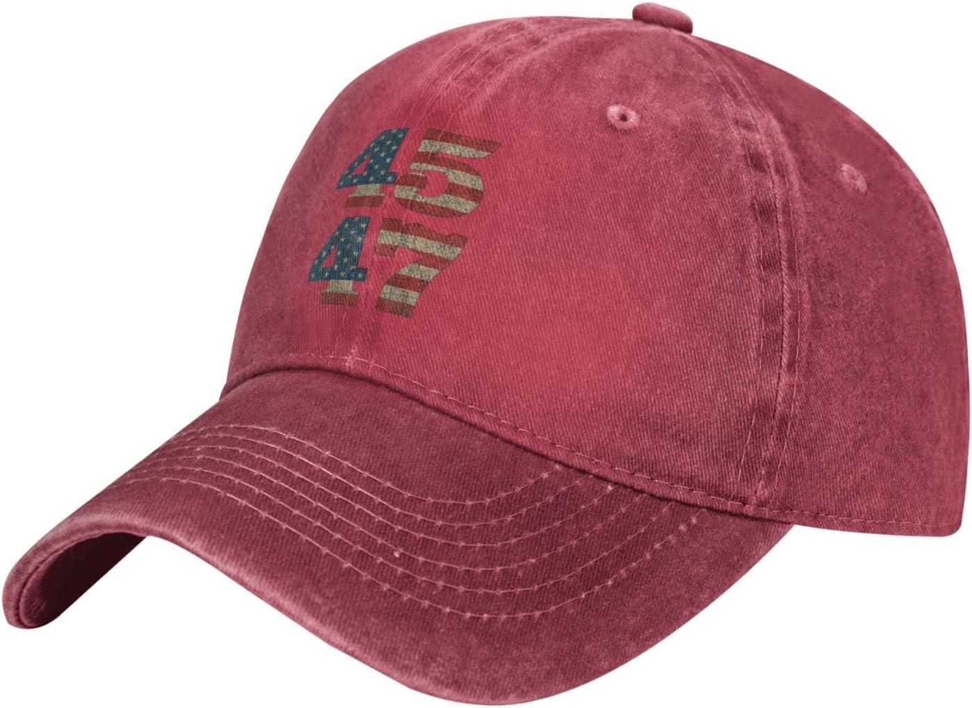 Trump Hat 45 47 Trump Hat for Men Baseball Caps Vintage Cap, Red, One Size image number 6