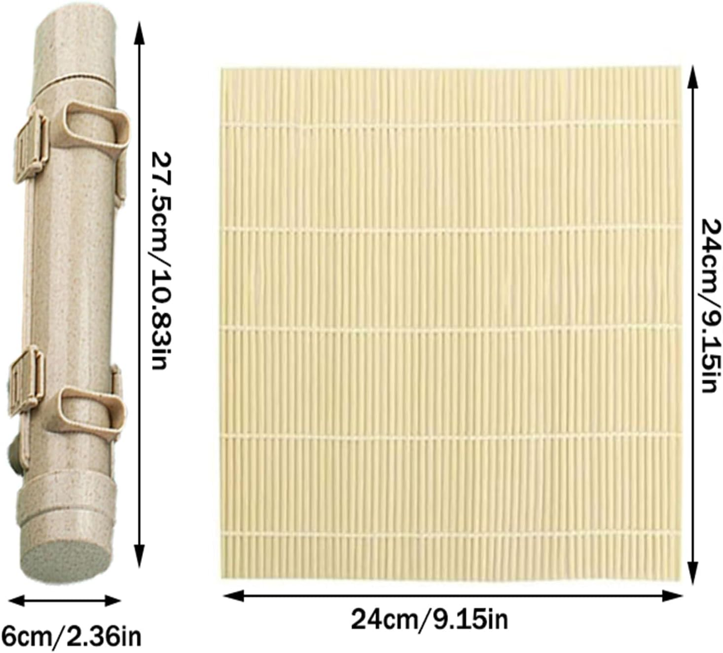 Sushi Making Kit, Sushi Roller Machine Mold, DIY Sushi Maker Tool with Bamboo Sushi Mats, Sushi Maker Roller, Plastic Sushi Bazooka, Rice Vegetable Meat Rolling, Onigiri Roller for Beginners image number 6