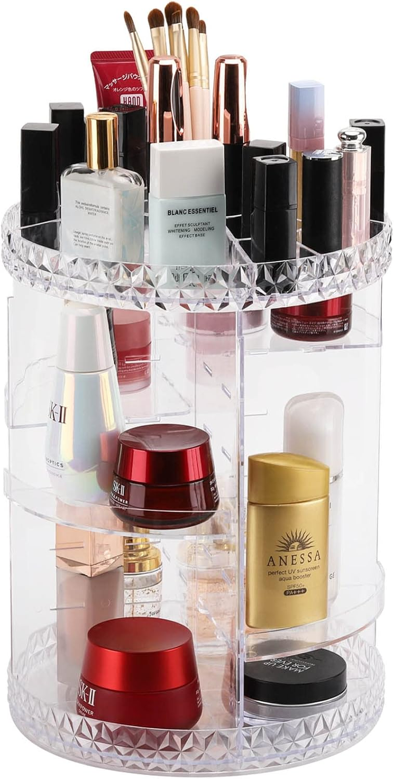360 Degree Rotating Makeup Organizer for Vanity, 5 Layers Adjustable Spinning Holder Cosmetic Storage Display Case Large Capacity Makeup Caddy Organizer image number 4