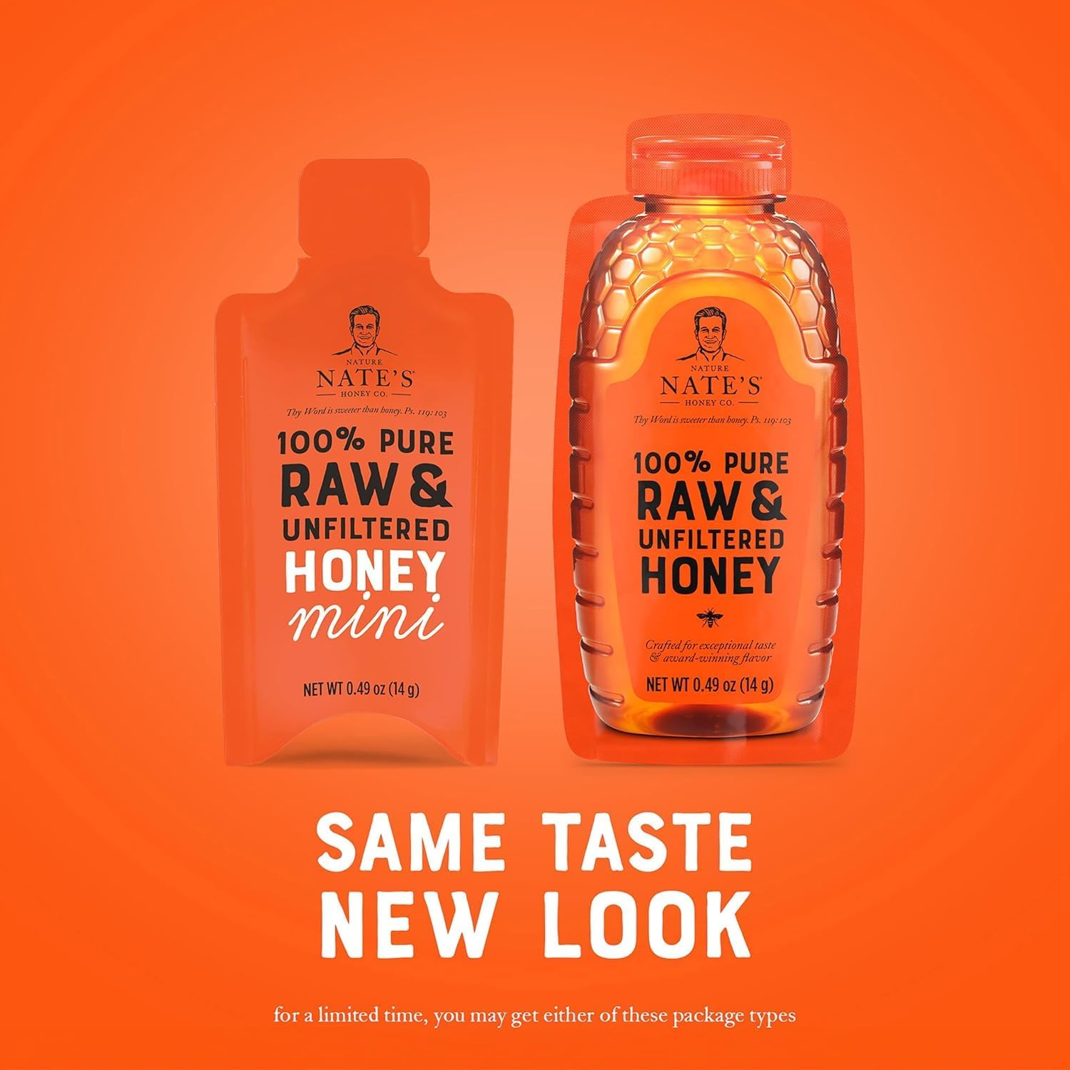 Nature Nate'S Raw and Unfiltered Honey Minis Packets Single Serve, 9.8 Oz, 1 Box of 20 Packets. image number 4