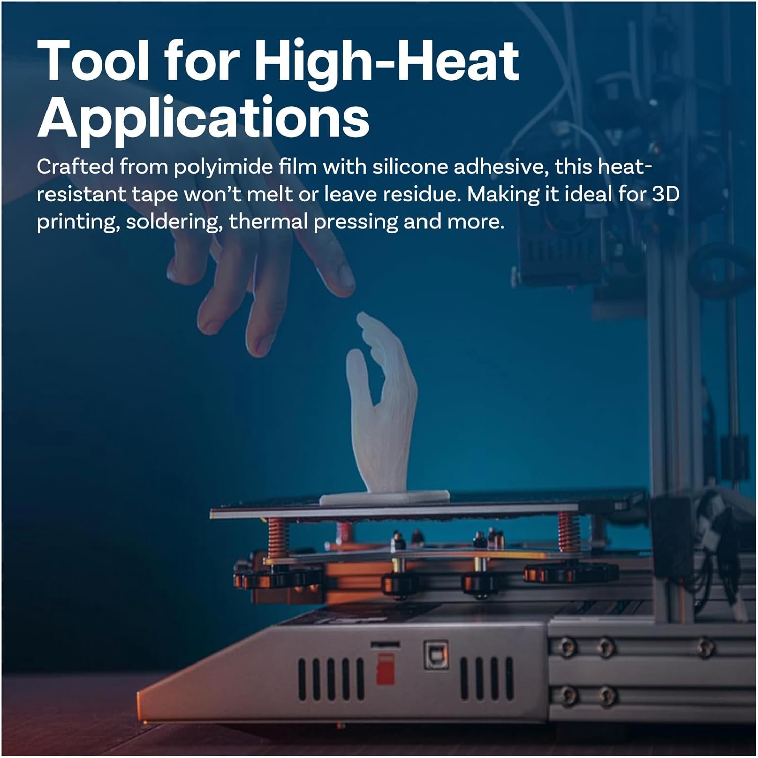 MMOBIEL 10Mm ESD Heat Resistance Polyimide Tape Sticker Strong Adhesive 30 M Long Heat Resistant up to 280&deg;C image number 4