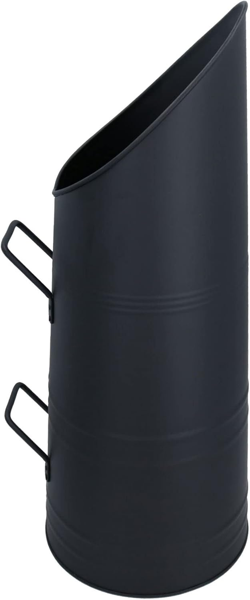 AB Tools Coal Hod Scuttle Black Metal Bin Coal Carrier Fire Log Burner 56 X 25Cm Fireplace