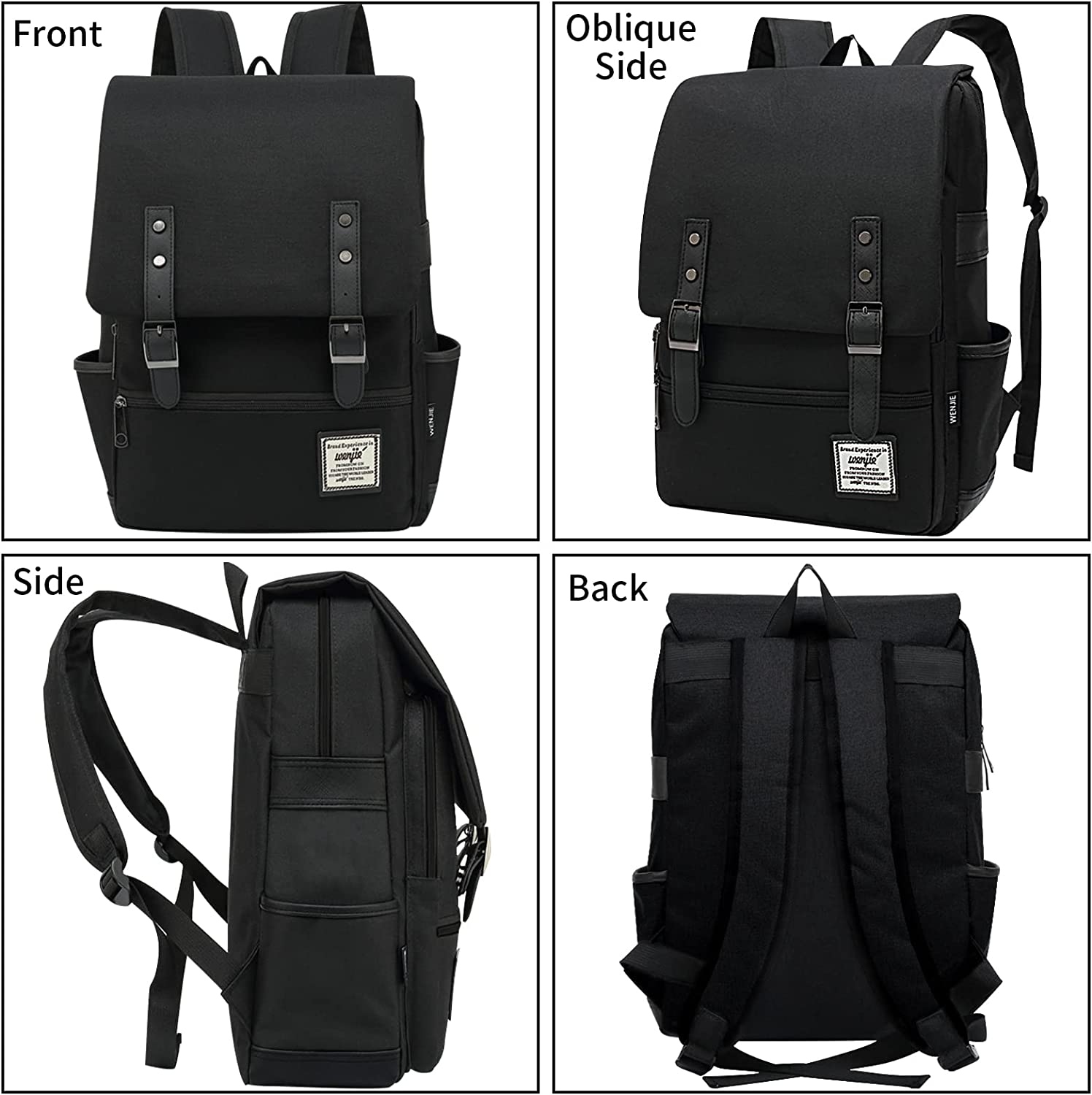 Wesoke Work Laptop Backpack Bag Women Girl, School Student Bookbag Men Boy, Water Resistant Business Computer Backpack Travel Casual Daypack Rucksack Nurse Back Pack Fits 15.6 Inch Notebook image number 4