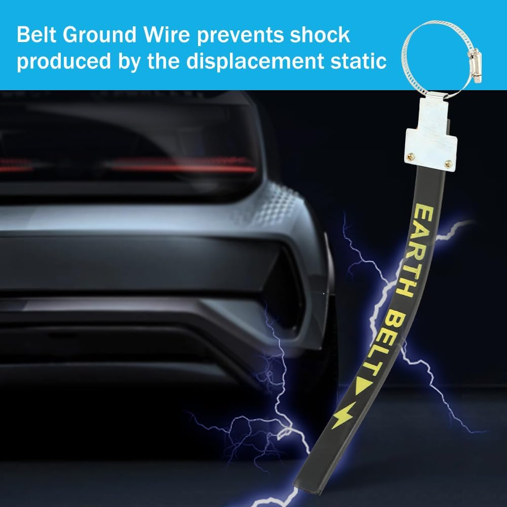 Car anti Static Strip Earth Belt Ground Wire Strap W Adjustable Ring for Car Vehicle Truck SUV RV Safe Driving, Vehicle Automobile Static Electricity with Single Copper Wire (Color:33-41Cm) image number 1