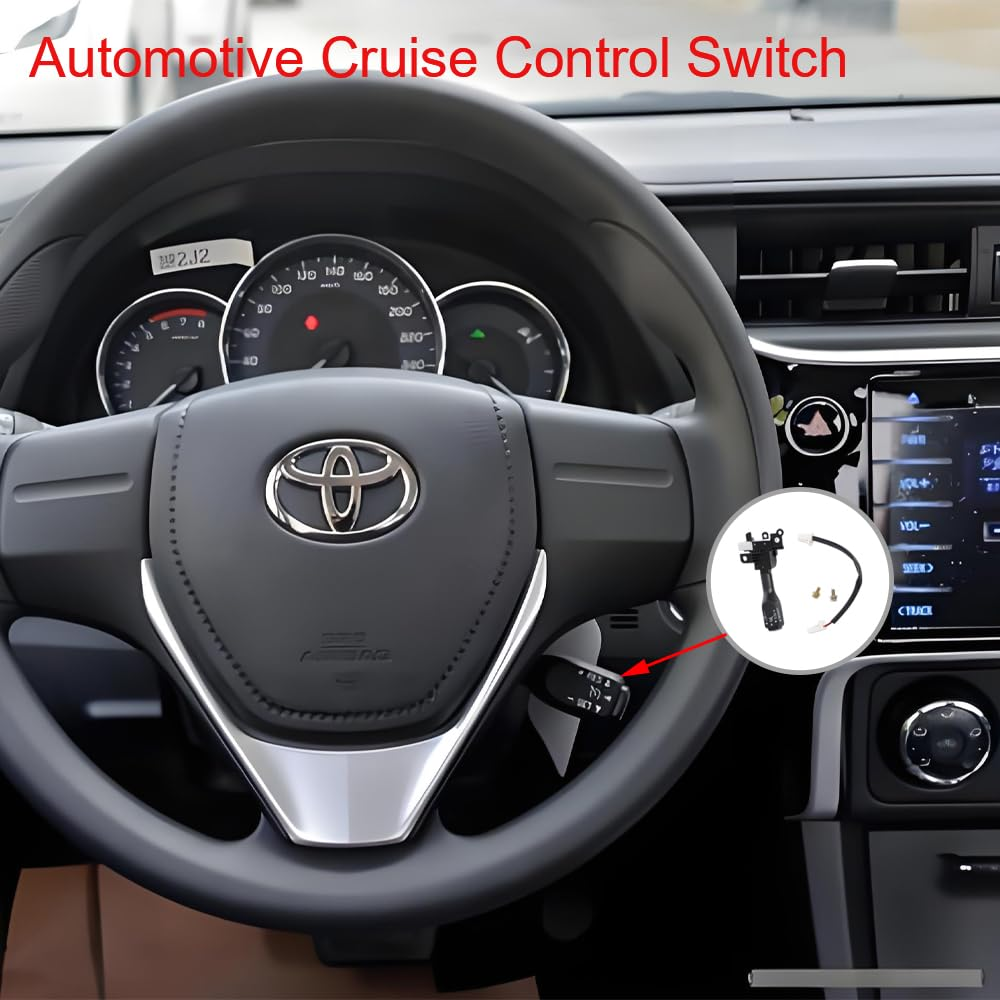 Automotive Cruise Control Switch Assembly Replaces 84632-34011 84632-34017 for 2010-2014 Toyota Corolla 2006-2014 Camry,Highlander 2017 Prius Scion 2017-2018 Lexus image number 2