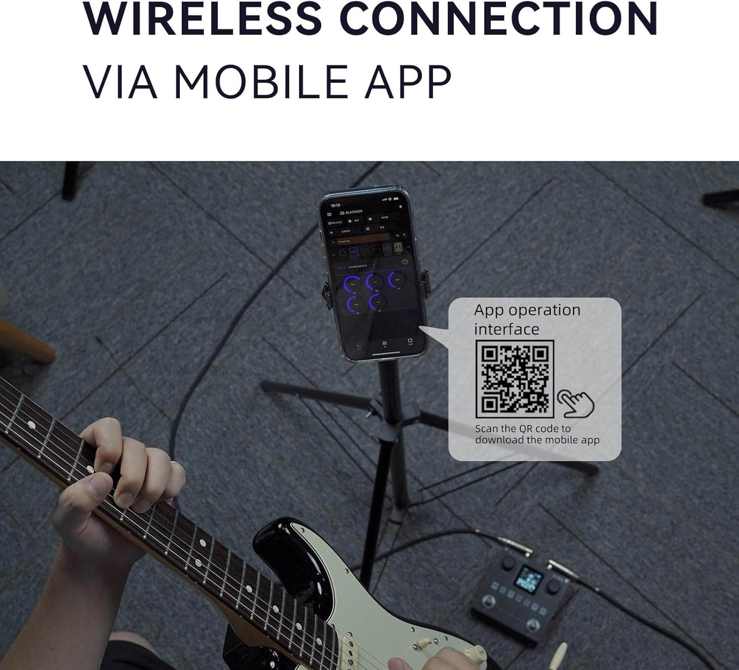 M-VAVE Pedal Box Multi Effects Guitar Pedal Reverb 80 Editable Preset ANN Audio Delay Boost Effector Black Box with 6 Effect Modules AMP CAB with APP Create Paremeters Sampling Studio image number 2