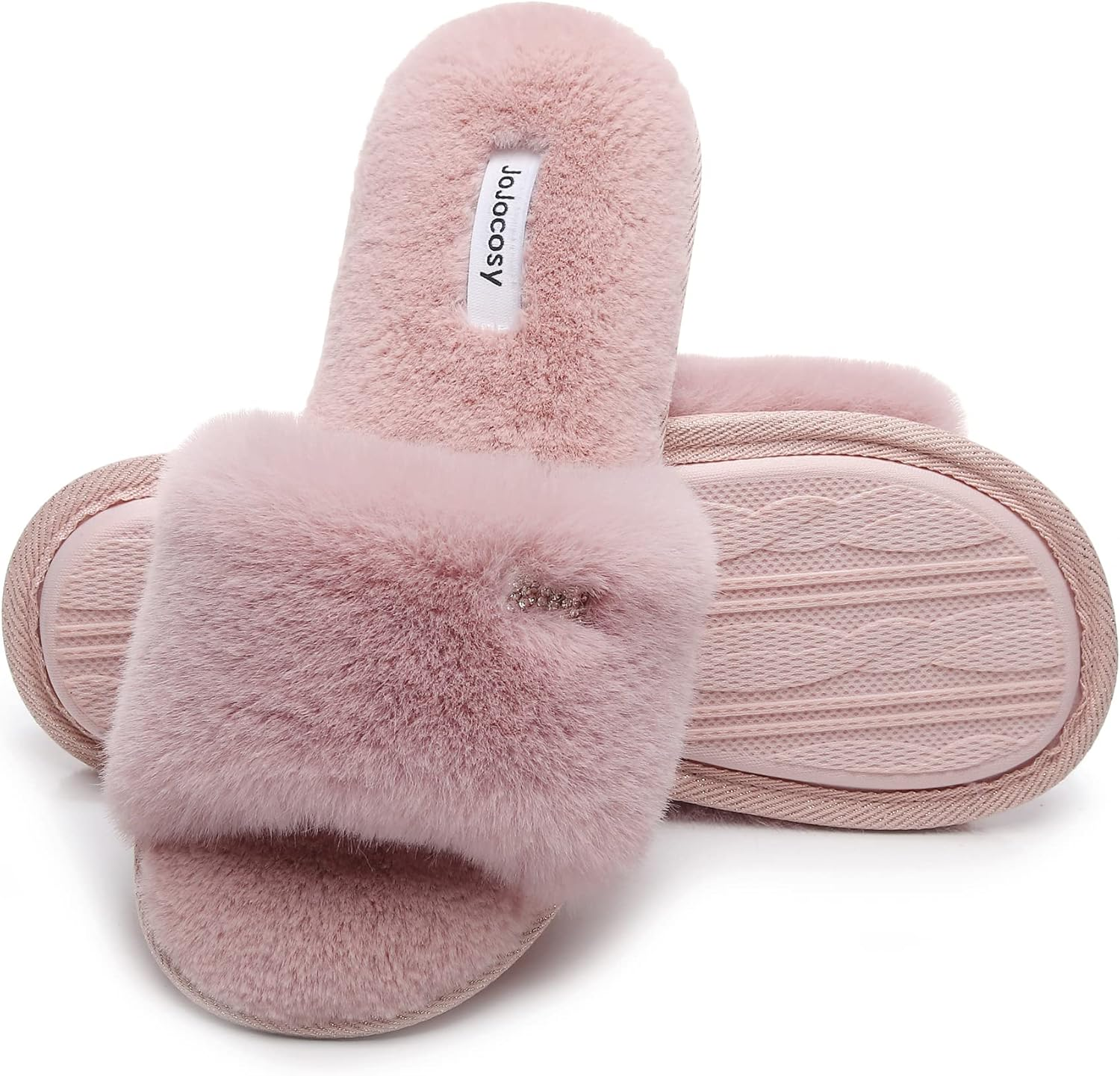 JOJOCOSY Rabbit Model Lady&rsquo;S Comfortable Fuzzy Memory Foam Scuff Women&rsquo;S Fashion Plush Peep-Toe Relaxing Indoor Slippers