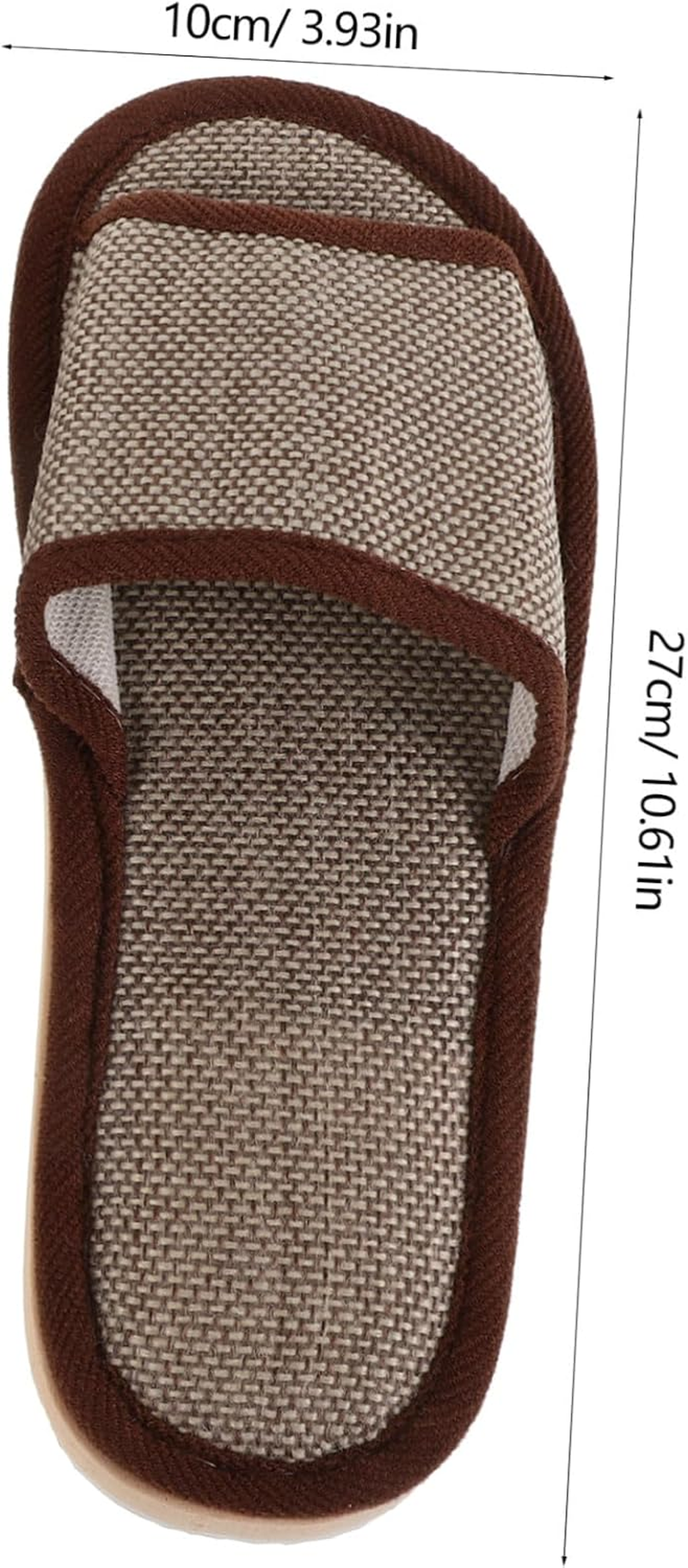 VALICLUD Summer Cotton Linen Slippers Non Slip EVA Sole Lightweight Home Hotel Slippers for Bathroom and Indoor Use image number 1