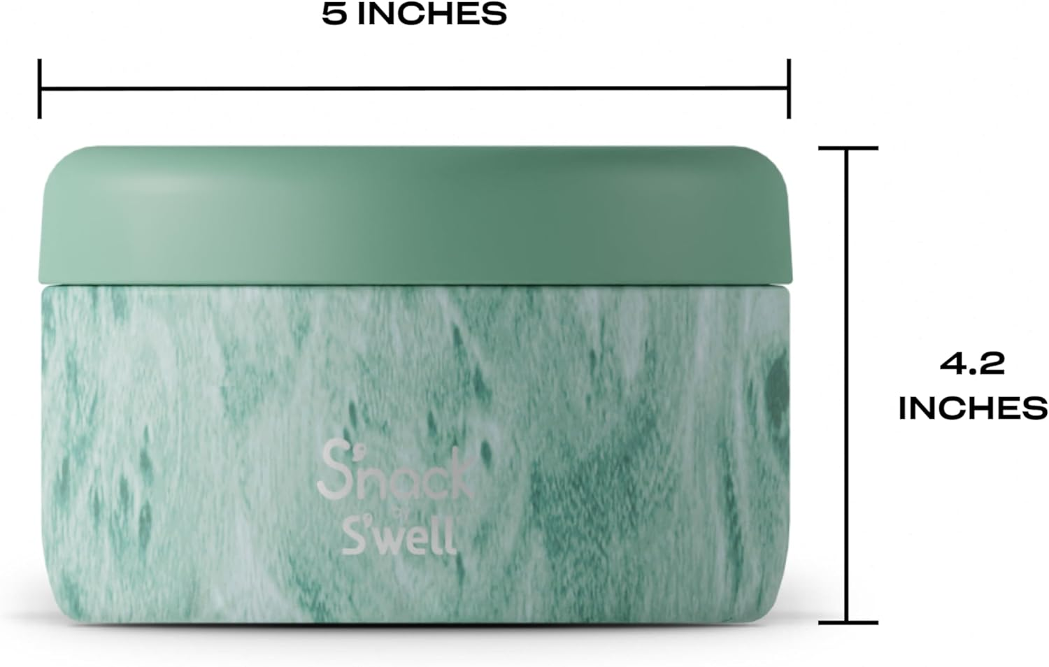 S'Well S'Nack by Stainless Steel Food Container - 10 Oz - Peppermint Tree - Double-Layered Insulated Bowls Keep Food Cold for 10 Hours and Hot for 4 - Bpa-Free image number 4