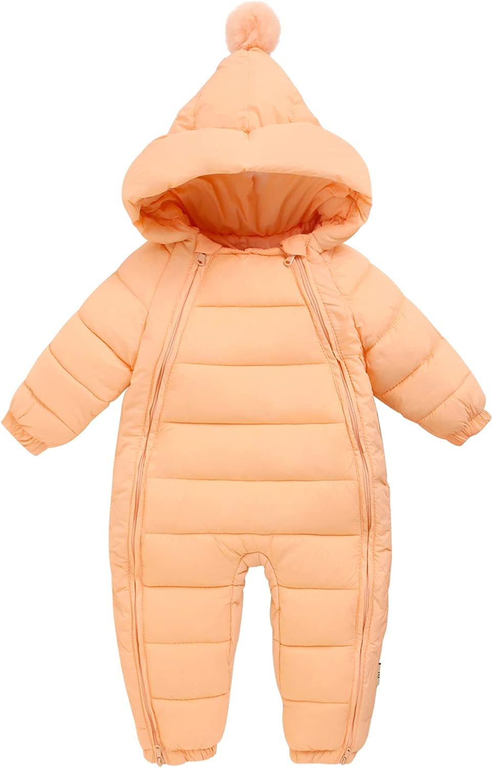 Baby Snowsuit Winter Warm Romper Jumpsuit Boys Girls Hooded down Jacket Double Zip Outerwear