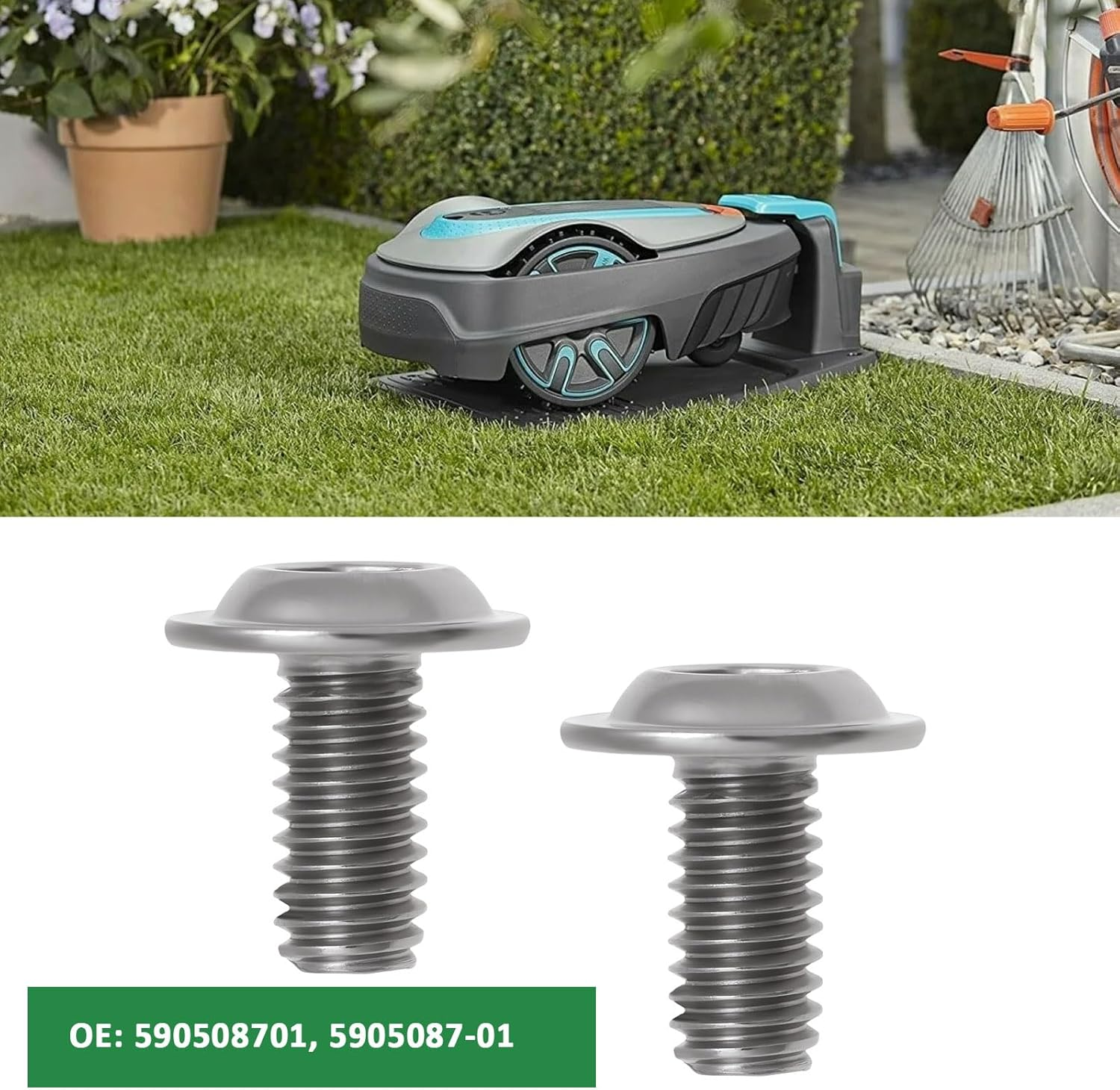 VGOL 5Pcs Robotic Lawnmowers Torx Bolts M4X8Mm Compatible with Husqvarna Automower 315X, 590508701