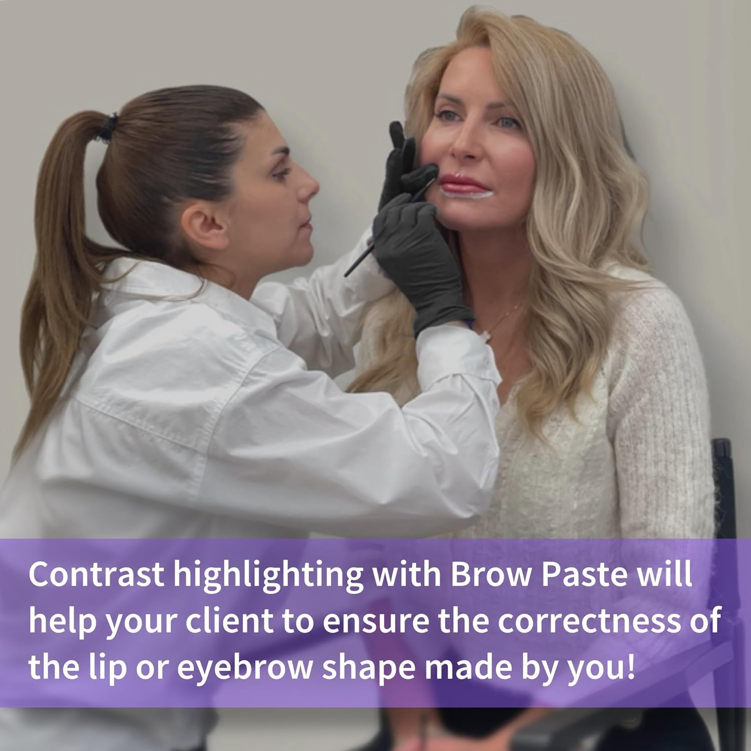 Eyebrow White Mapping Paste [Large 15G Bottle] Brow Mapping Paste, Eyebrow Contour for Microblading and PMU Supplies, Brow Design, Draw or Sketch the Shape image number 3