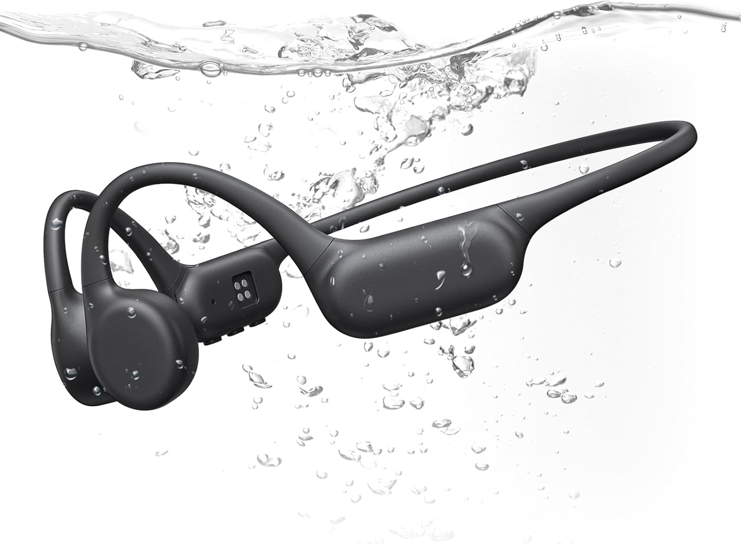 PSIER Bone Conduction Headphones IPX8 Waterproof Swimming Headphones Open Ear Headphones with MP3 Mode 32GB Memory up to 8 Hours Playtime Bluetooth 5.4 Ear Buds Secure Fit for Running and Fitness image number 1