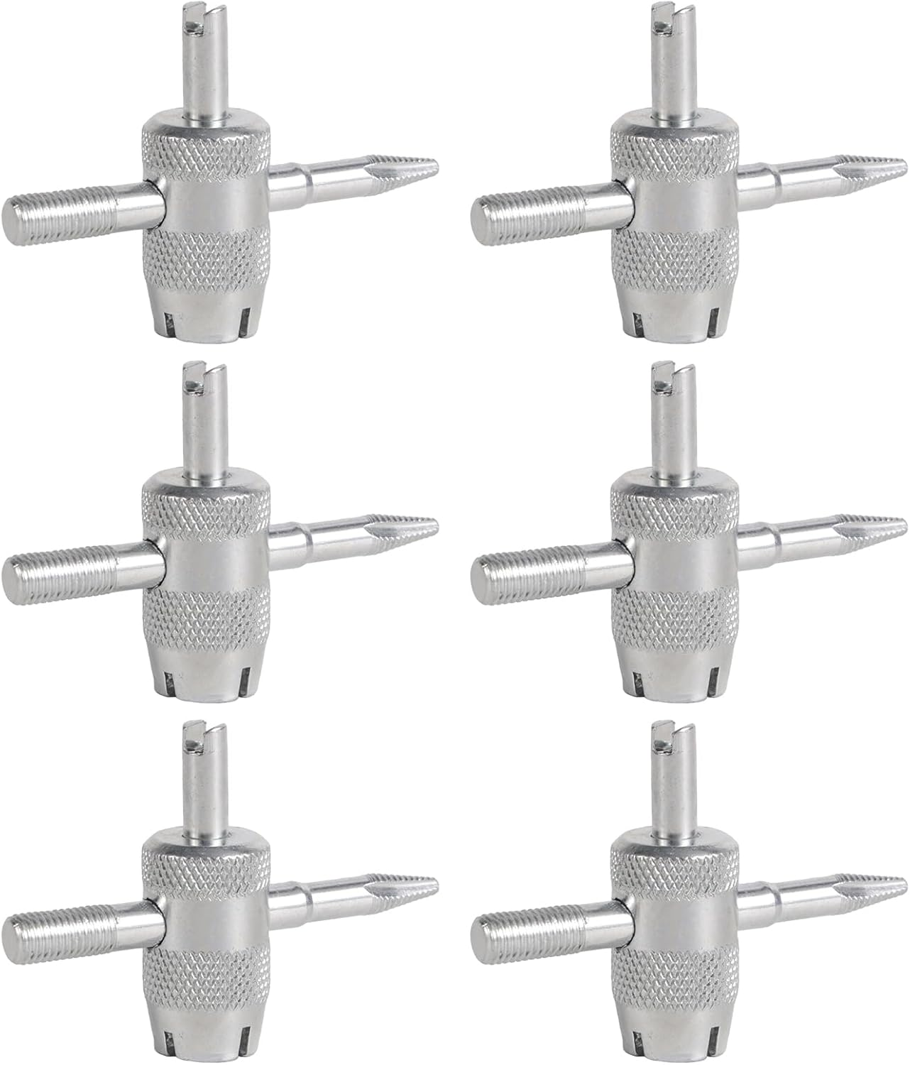 6Pcs Tire Valve Stem Core Remover Tool, 4-In-1 Multifunctional Tire Valve Core Repair Tool Remover for Bicycle Bike Automobile Car image number 5