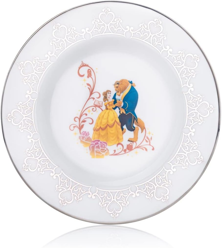 The English Ladies Co Beauty and the Beast Belle Disney Princess Ceramic Tea Ware Wedding Plate image number 2