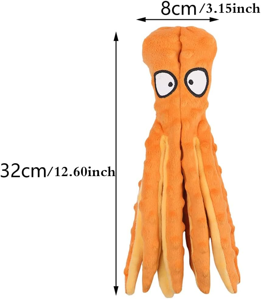 Octopus Dog Toys, No Stuffing Squeaky Dog Toys Interactive Octopus Dog Chew Toys with Crinkle Paper for Small Medium Dogs Playing and Training (Purple) image number 3