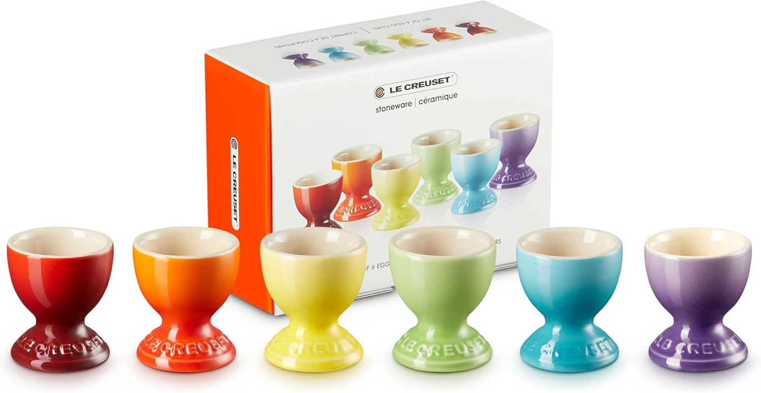 Le Creuset Stoneware Rainbow Set of 6 Egg Cups