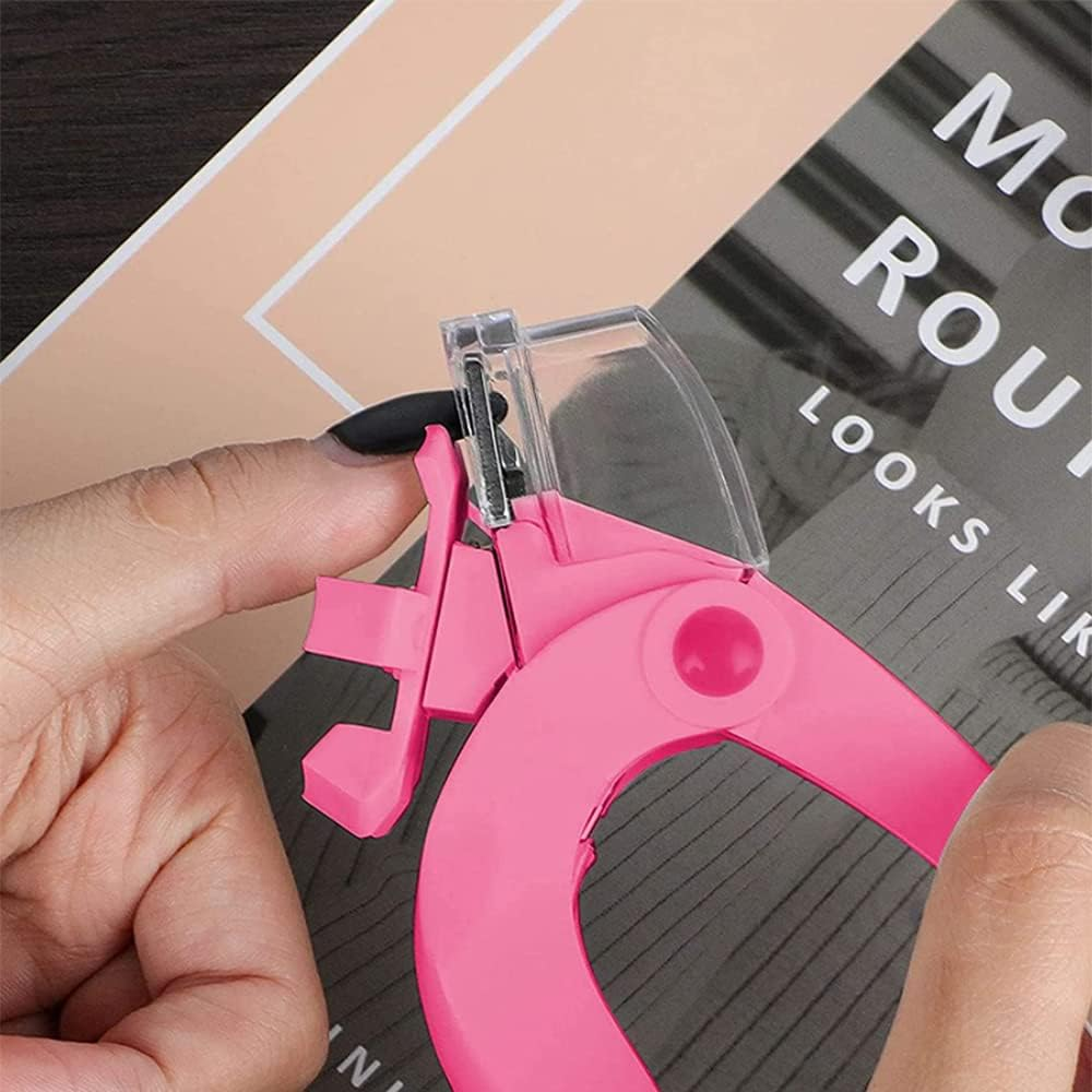 2PCS Nail Clipper Acrylic Nail Cutter Stainless Steel Nail Tips Cutter Gel False Nail Trimmer Fake Nail Clipper Adjustable Nail Art Manicure Tools，White+Black image number 2