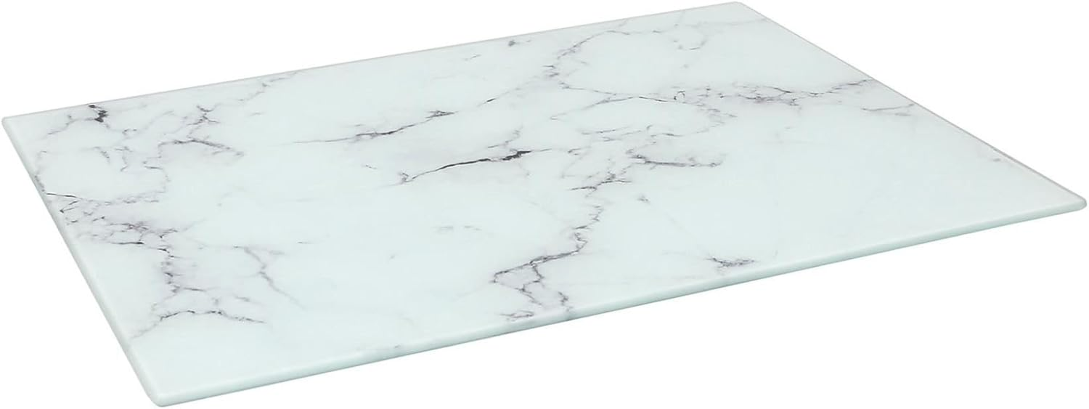Harbour Housewares Rectangle Glass Chopping Board - 40Cm X 30Cm - Marble - 1X Tempered Heat-Resistant Home Kitchen Worktop Saver Hob Cooker Stove Top Surface Protector Cover Cutting Boards