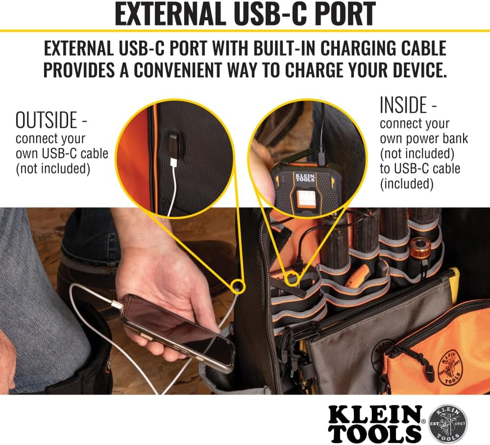 Klein Tools Tradesman Pro Tool Bag Backpack, X-Large image number 3