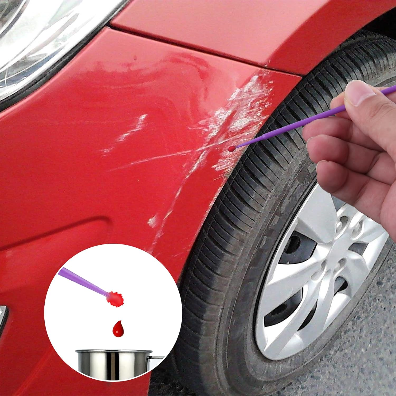 200 Pack Touch up Paint Brushes with Gold Detailing Fine Line Fluid Writer Paint Applicator Pen, Disposable Micro Applicators for Automotive Paint Chip Scratch Repair Clearance (1.5, 2.0Mm) image number 2