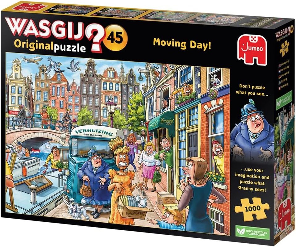 Wasgij Original 45 Moving Day Unique 1000 Piece Jigsaw Puzzle image number 1