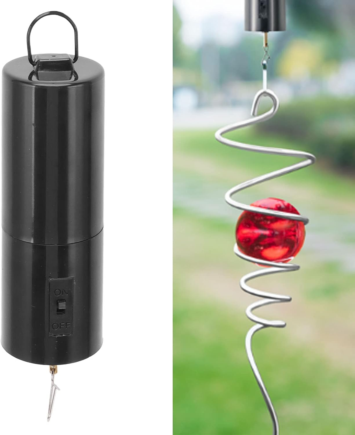 Wind Spinner Motor, 6.6Lb Load Electric Rotating Motor for Wind Chime, Black Battery Operated Hanging Display Motor Disco Ball Motor for Sun Catcher, Baby Crib Ornament Outdoor image number 6